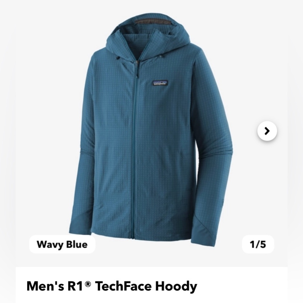 EUC Patagonia Men's R1® TechFace Hoody medium